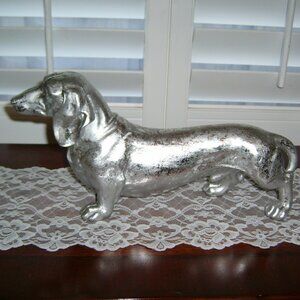 Oscar Stick Silver Dog Statue